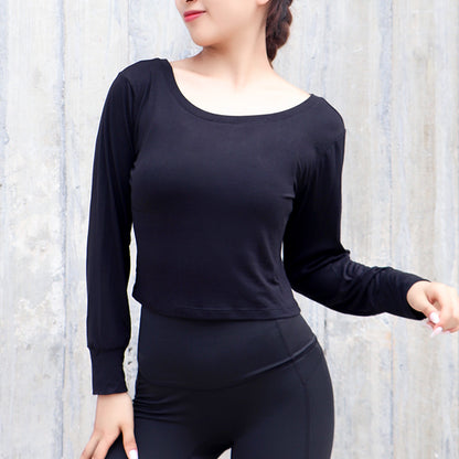 Camiseta de gimnasio de manga larga para mujer Running Dry Feeling Bare