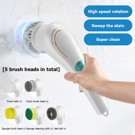 Multifunctional electric toothbrush with 5 heads for home