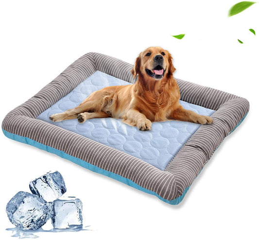 Cama refrescante para mascotas, suave para dormir en verano