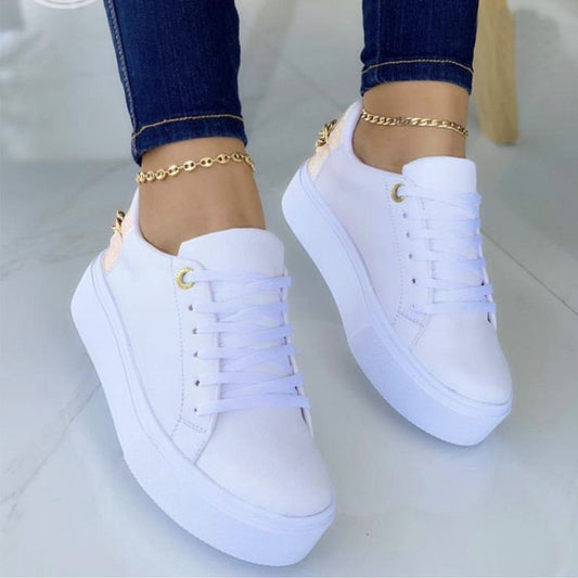 White Casual Tennis Shoes