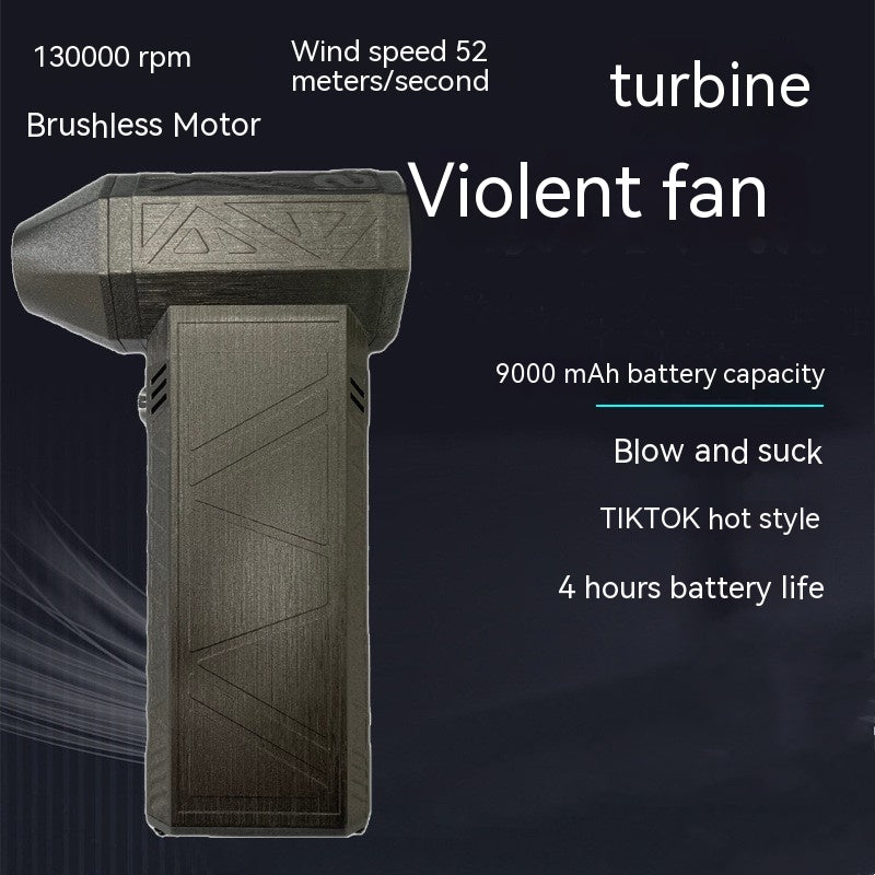 Ventilador Turbo, silencioso de alta potencia, soplador de polvo de recarga rápida
