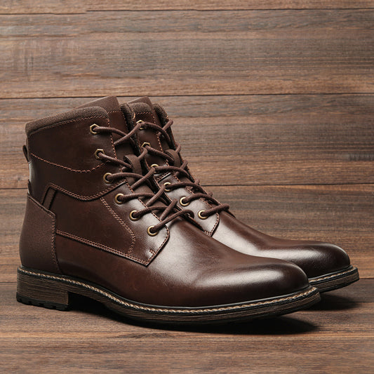 Men's High Leather Ankle Boots