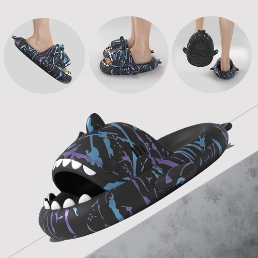 Sandalias de casa diseño de tiburón