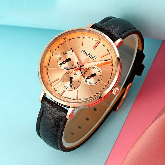 Retro Genuine Leather Round Quartz Watch