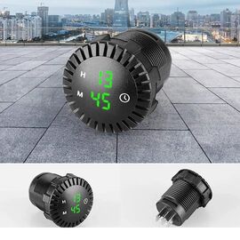  Орбита CLC04(CAU54) Зеленые часы автомобильные (Врезные) 