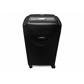  Уничтожитель документов ГЕЛЕОС УМ42-4, DIN P-4 (4 ур-нь секр.), фрагмент 3,9х30мм, 18-21 лист (70г/м2), CD/пл.карты/скрепки/скобы, 42 литра 