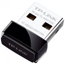  TP-LINK TL-WN725N, Wi-Fi USB Адаптер, 150Mbps, Nano Size, Realtek, 2.4GHz, 802.11n/g/b, QSS button, autorun utility 