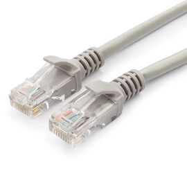  Патч-корд UTP5e, 2 м, литой, многожильный, биметалл CCA, 26AWG, PVC, серый CABLEXPERT PP12-2M 