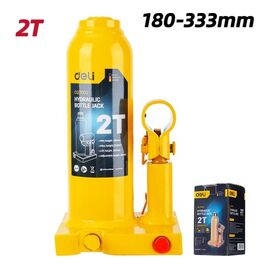  Домкрат бутылочный Deli DQ71002 гидравлический макс.грузоподъемность 2 т, высота подхвата 180мм, высота подъема 333мм 