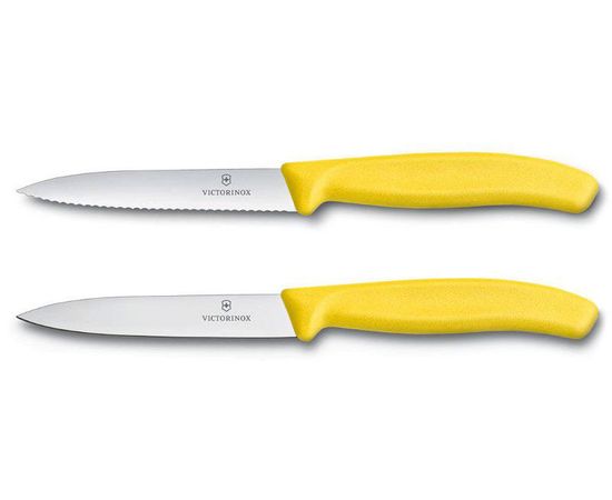  Набор ножей кухон. Victorinox Swiss Classic (6.7796.L8B) компл.:2шт желтый блистер 