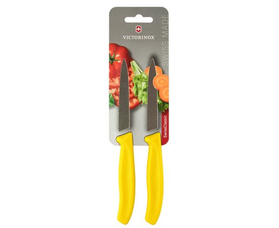  Набор ножей кухон. Victorinox Swiss Classic (6.7796.L8B) компл.:2шт желтый блистер 