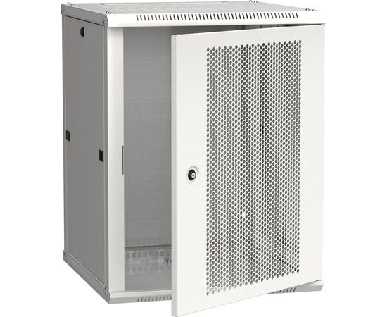  Шкаф коммутационный ITK Linea W (LWR3-15U66-PF) настенный 15U 600x450мм пер.дв.перфор. серый сталь 