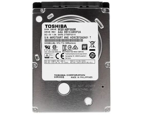  HDD 2,5" 500GB 5400rpm SATA3 8MB Toshiba Mobile (MQ01ABF050M) 7 mm 