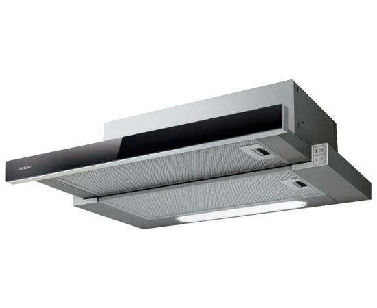  Вытяжка Jet Air Orion LX/GR/F/60/VT серый/стекло черное упр. кнопочное (1 мотор) 