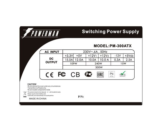  Блок питания Powerman PM-300ATX (6116827) 