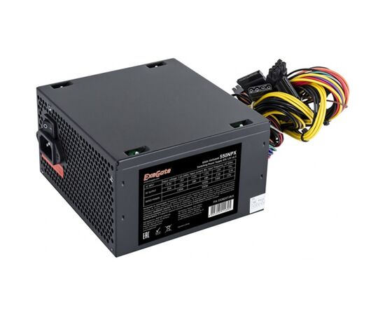  Блок питания Exegate 550NPX EX282071RUS 550W, ATX, black,12cm fan, 24p+4p, 6/8p PCI-E, 3*SATA, 2*IDE 