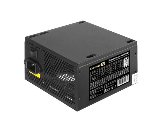  Блок питания ExeGate 800PPH-LT-OEM EX292152RUS-OEM-S 800W (ATX, APFC, SC, КПД 82 (80 Plus), 12cm fan, 24pin, (4+4)pin, PCIe, 5xSATA, 3xIDE) 