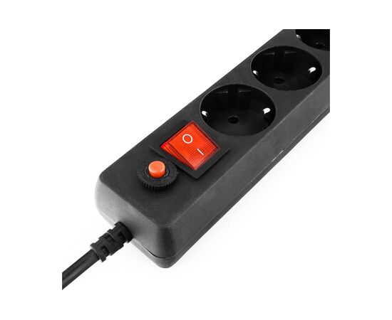  Фильтр сетевой KRANZ 13-4702 5 гнезд, 3м, 3х1,5мм², с автовыкл, 2 USB, черный 