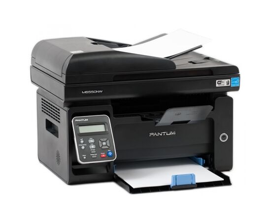  Pantum M6550NW, МФУ Wi-Fi, автоподатчик, A4, лазерный, ч.б. , 22 стр/мин, 1200 x 1200 dpi, 128Мб RAM, лоток 150 стр, USB/LAN, Черный 
