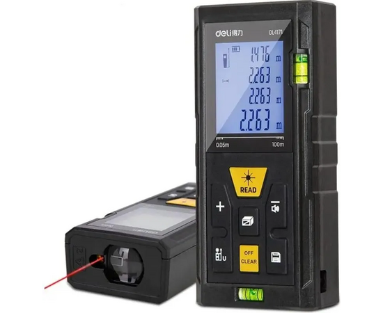  Лазерный дальномер Deli DL4171 диапазон измерения 0,05-100м 
