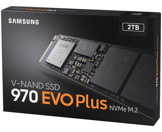  Внутренний SSD  Samsung 2TB  970 Evo Plus, PCIe 3x4, R/W -3500/3300 MB/s, (M.2),2280, TLC 3D NAND 