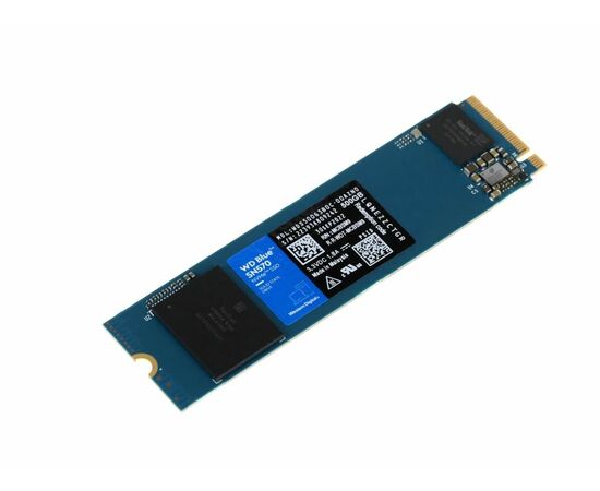  Внутренний SSD  WD  500GB, PCIe x4, R/W - 3400/2900 MB/s, (M.2), 2280, TLC 3D NAND, синий 