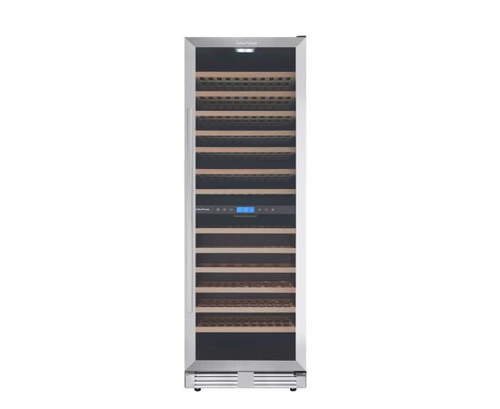  Винный шкаф Cellar Private CP165-2T (00-00000065) черный, серебристая дверь 