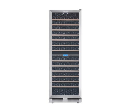  Винный шкаф Cellar Private CP165-2T (00-00000065) черный, серебристая дверь 