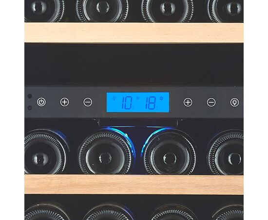  Винный шкаф Cellar Private CP165-2T (00-00000065) черный, серебристая дверь 