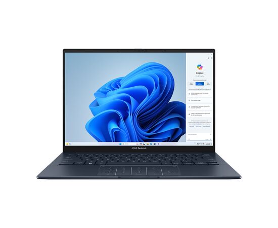  Ноутбук Asus Zenbook 14 UX3405MA-QD489 (90NB11R1-M00ST0) Core Ultra 5 125H 16Gb SSD1Tb Intel Arc 14" OLED FHD+ (1920x1200) noOS blue Bag 