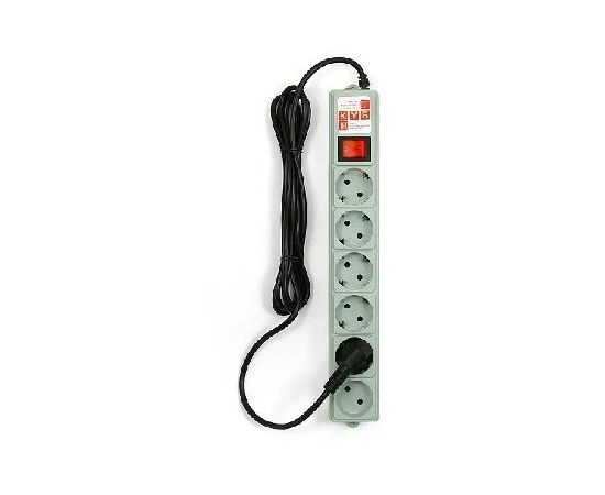  Сетевой фильтр Power cube SPG(5+1)-B-10 5м 6 розеток серый (коробка) 