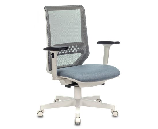  Кресло Бюрократ Expert 38-405 (Expert White Blue) сетка/ткань серый сиденье голубой 