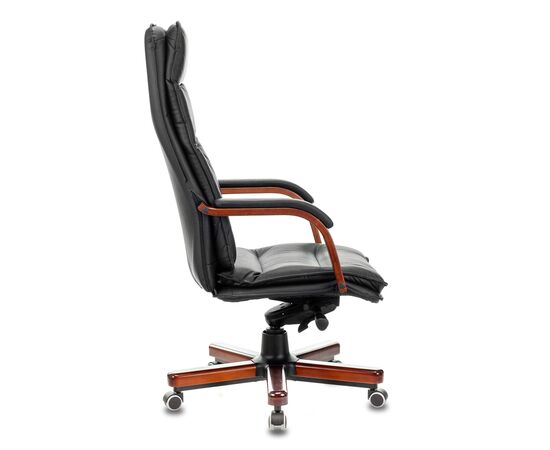  Кресло Бюрократ T-9927 Walnut (T-9927Walnut/Black) кожа черный 