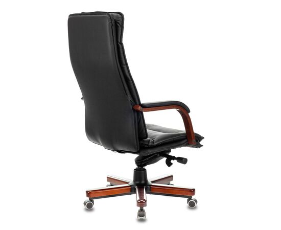  Кресло Бюрократ T-9927 Walnut (T-9927Walnut/Black) кожа черный 