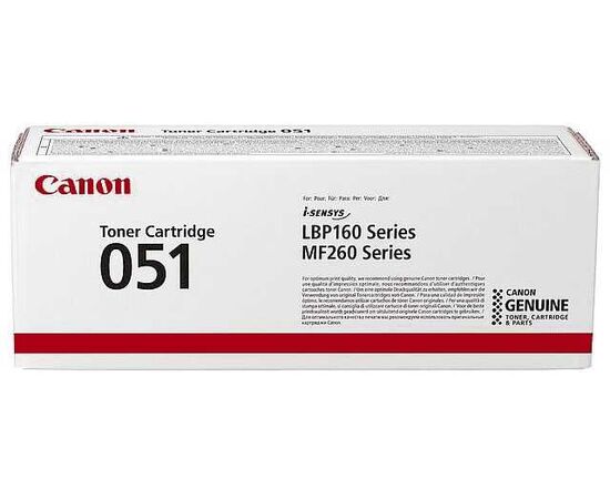  Тонер-картридж CANON 051 BK 1700 стр (2168C002) 