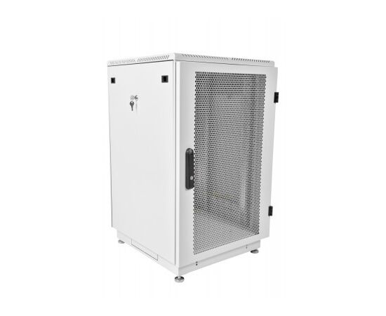  Шкаф коммутационный ЦМО ШТК-М-18.6.8-4ААА серый 18U 600x800мм пер.дв.перфор. задн.дв.стал.лист 2 бок.пан. 270кг 