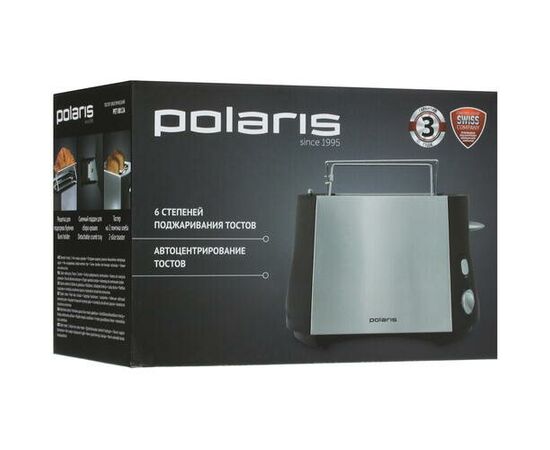  Тостер Polaris PET-0812A черный матовый 