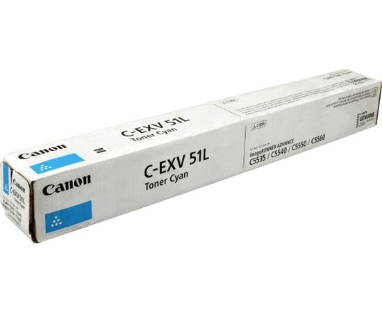  Тонер Canon C-EXV51LC 0485C002 голубой туба для копира 