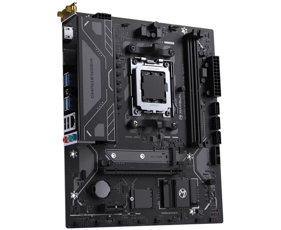  MB sAM5 Maxsun MS-Challenger B650M Wifi (6940709695456), AMD B650, 2xDDR5-4800 МГц, 1xPCI-Ex16, 1xM.2, Micro-ATX 