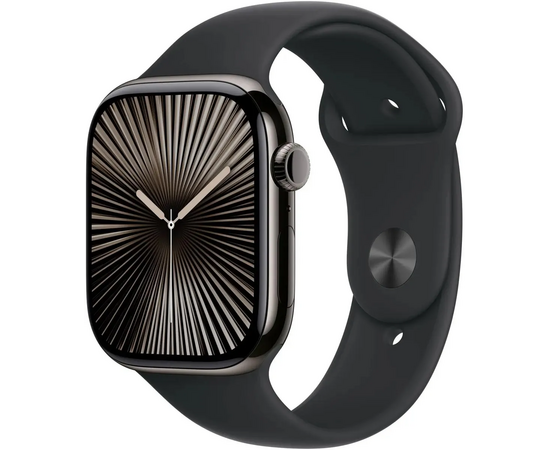  Smart-часы Apple Watch Series 10 A2999 MWWQ3ZP/A 46мм 2.1" OLED корп.черный Sport Band рем.черный разм.брасл. 160-210мм 