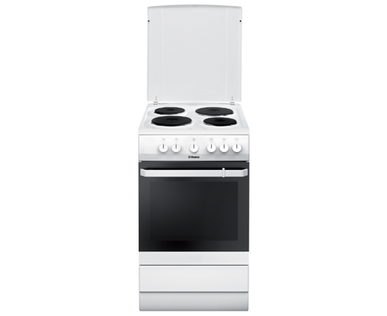  Электрическая плита Hansa FCEW54120 белый, 85х50х60, электр духовка 67л, 4 режима, мех таймер, общая мощность 8кВт, Польша 