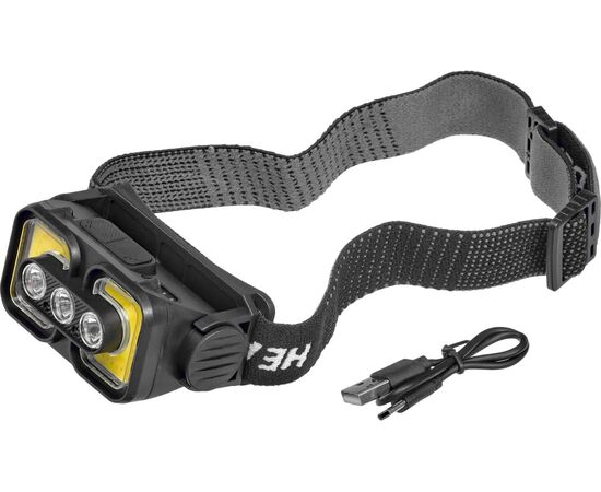  Фонарь FOCUSray 1306 (890170) акку 18650 1200 мАН 3.7V индикатор заряда, сенсор, 3 диода 3W+2 СОВ 3W 