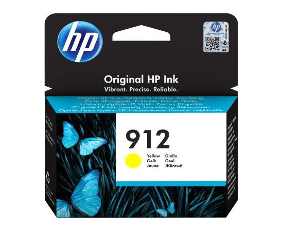  Картридж струйный HP 912 3YL79AE желтый (315стр.) для HP DJ IA OfficeJet 801x/802x 