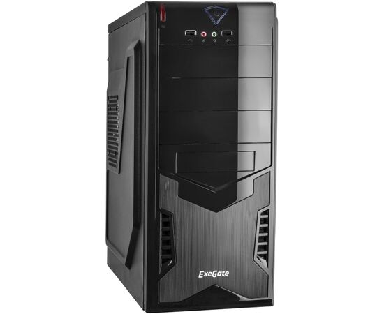  Корпус ExeGate CP-601 Black EX261447RUS ATX, без БП, 2xUSB, Audio 
