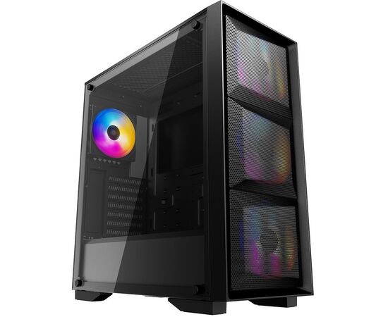  Корпус Deepcool Matrexx 50 MESH 4FS без БП, боковое окно (закаленное стекло), 3xColor LED 120мм спереди, 1xColor LED 120мм сзади 